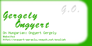 gergely ongyert business card